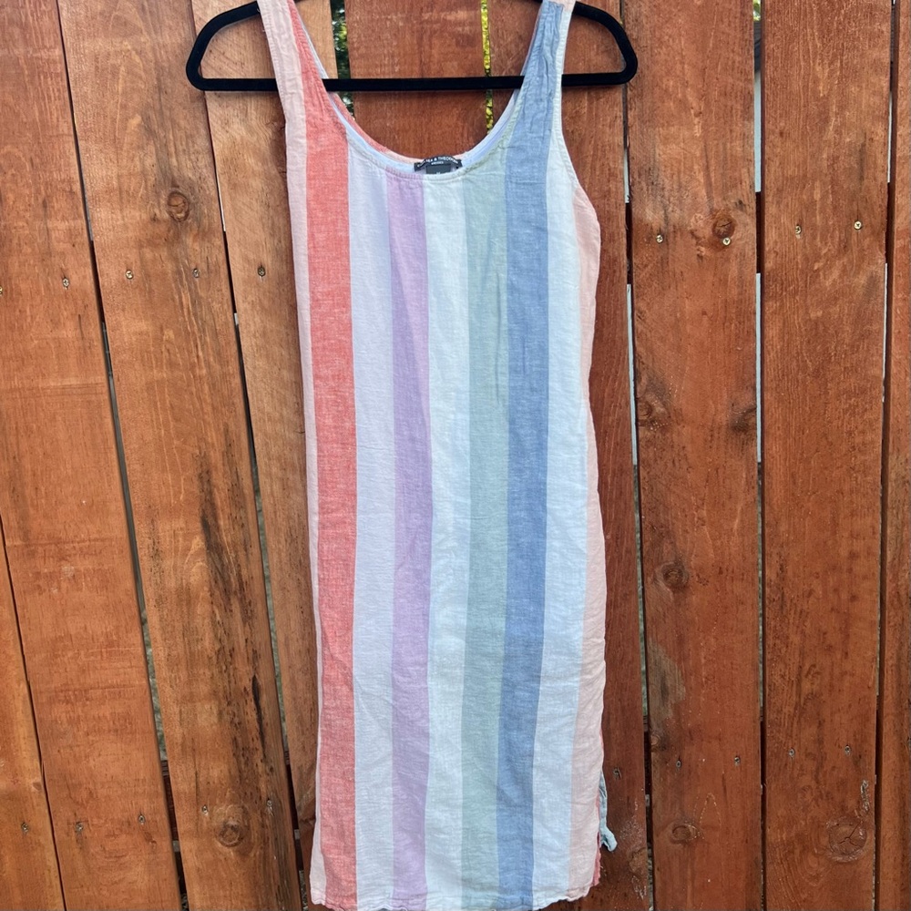 Chelsea & Theodore Multicolor Striped Dress